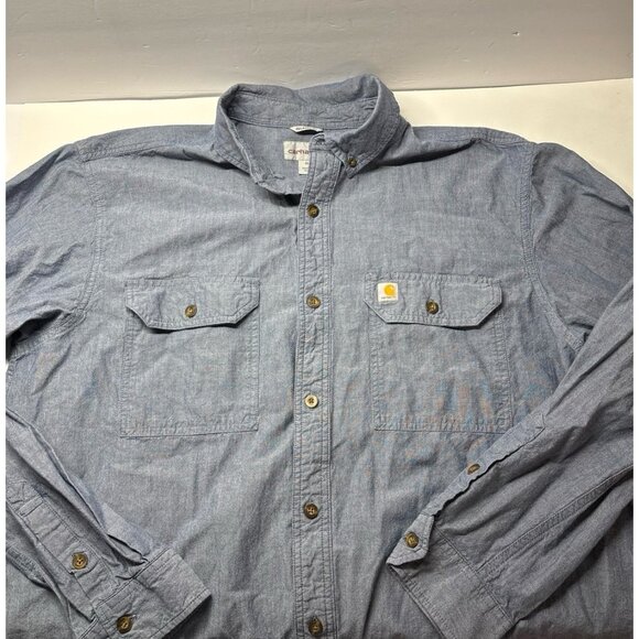 Carhartt Denim Relax Fit Button Down‎ (XL) - Picture 1 of 5